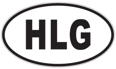HLG - 3 Letter Initials Oval Magnet