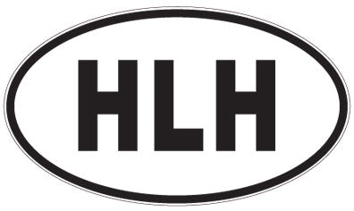HLH - 3 Letter Initials Oval Sticker