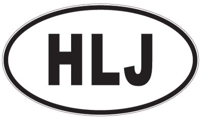 HLJ - 3 Letter Initials Oval Sticker