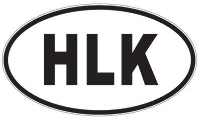 HLK - 3 Letter Initials Oval Sticker