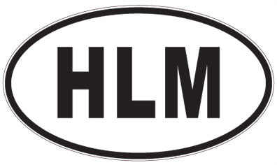 HLM - 3 Letter Initials Oval Magnet