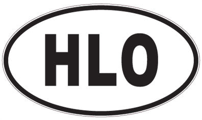 HLO - 3 Letter Initials Oval Sticker