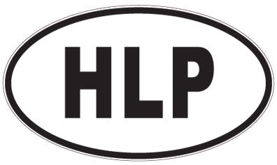 HLP - 3 Letter Initials Oval Sticker