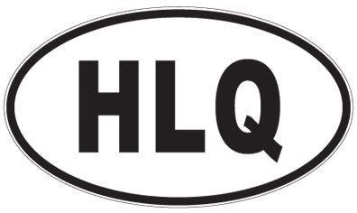 HLQ - 3 Letter Initials Oval Sticker