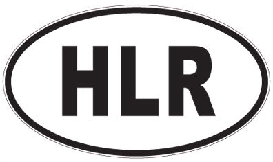HLR - 3 Letter Initials Oval Sticker