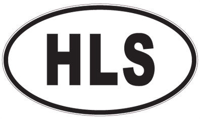 HLS - 3 Letter Initials Oval Magnet