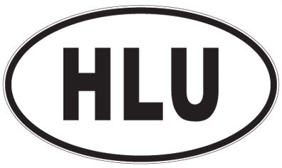 HLU - 3 Letter Initials Oval Sticker
