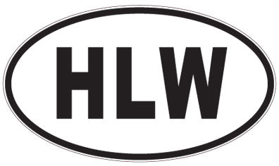 HLW - 3 Letter Initials Oval Magnet