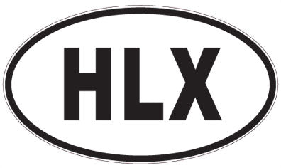 HLX - 3 Letter Initials Oval Magnet