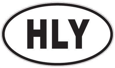 HLY - 3 Letter Initials Oval Sticker