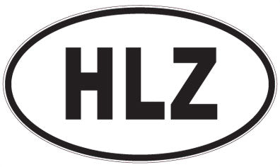 HLZ - 3 Letter Initials Oval Magnet