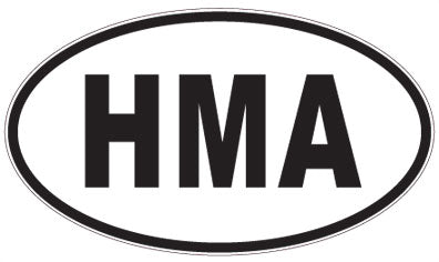 HMA - 3 Letter Initials Oval Sticker