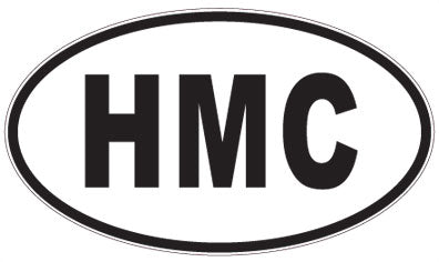 HMC - 3 Letter Initials Oval Magnet