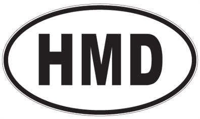 HMD - 3 Letter Initials Oval Sticker