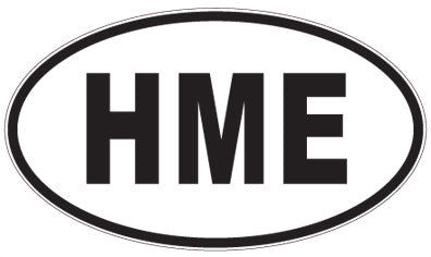 HME - 3 Letter Initials Oval Magnet