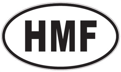 HMF - 3 Letter Initials Oval Magnet