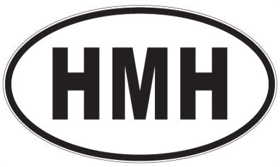 HMH - 3 Letter Initials Oval Sticker