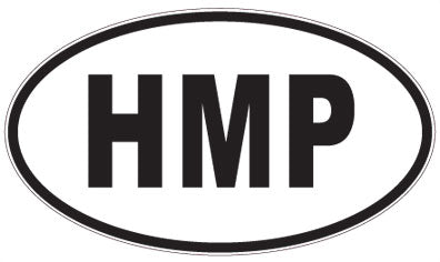 HMP - 3 Letter Initials Oval Sticker