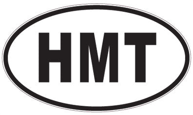 HMT - 3 Letter Initials Oval Magnet