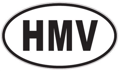 HMV - 3 Letter Initials Oval Magnet