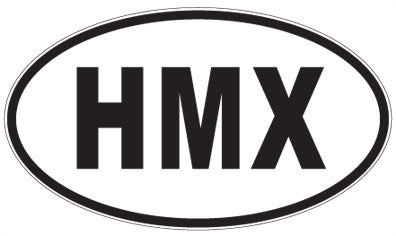 HMX - 3 Letter Initials Oval Magnet