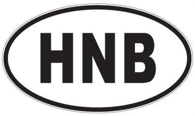 HNB - 3 Letter Initials Oval Sticker