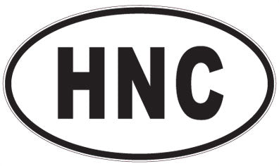 HNC - 3 Letter Initials Oval Sticker