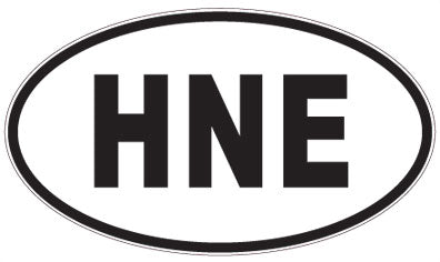 HNE - 3 Letter Initials Oval Magnet