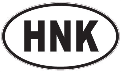 HNK - 3 Letter Initials Oval Sticker