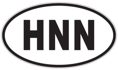 HNN - 3 Letter Initials Oval Magnet