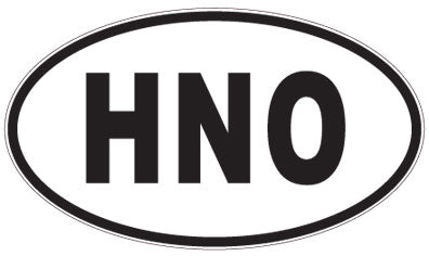 HNO - 3 Letter Initials Oval Magnet