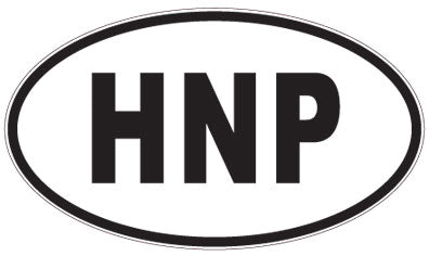 HNP - 3 Letter Initials Oval Sticker