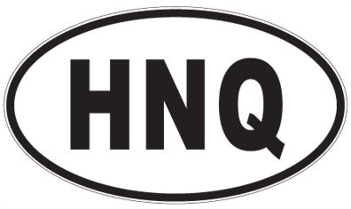HNQ - 3 Letter Initials Oval Magnet