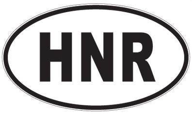 HNR - 3 Letter Initials Oval Sticker