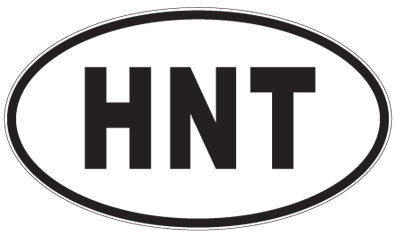 HNT - 3 Letter Initials Oval Sticker