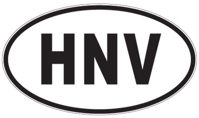 HNV - 3 Letter Initials Oval Magnet
