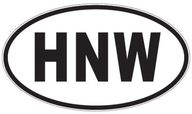 HNW - 3 Letter Initials Oval Sticker