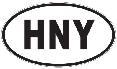 HNY - 3 Letter Initials Oval Magnet