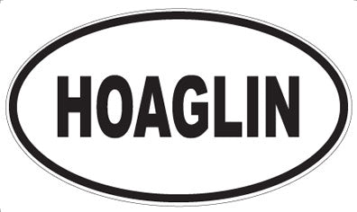 HOAGLIN - Oval Magnet
