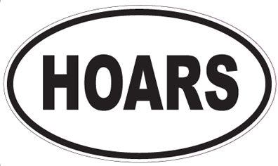 HOARS - Oval Sticker