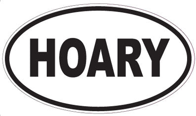 HOARY - Oval Sticker