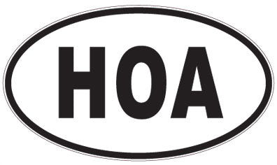 HOA - 3 Letter Initials Oval Magnet