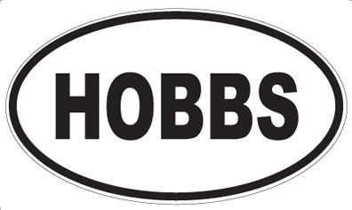 HOBBS - Oval Magnet
