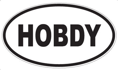 HOBDY - Oval Sticker