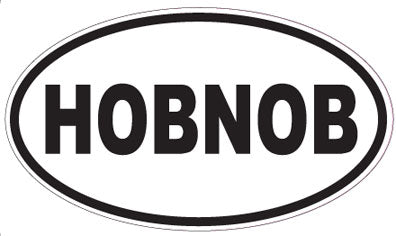 HOBNOB - Oval Sticker