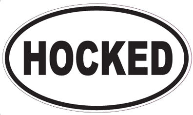 HOCKED - Oval Sticker