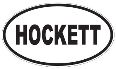 HOCKETT - Oval Sticker