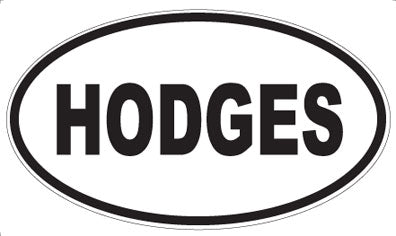 HODGES - Oval Sticker