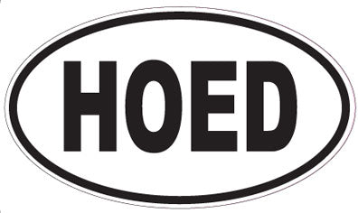 HOED - Oval Sticker