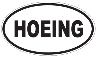 HOEING - Oval Sticker